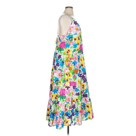 NWT J.Crew Cotton-poplin Button-up Midi in Ivory Vibrant Garden Floral Dress XL - Picture 4 of 6